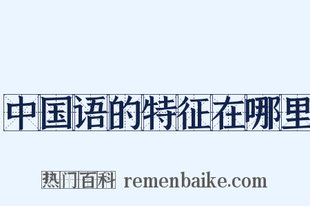 中国语的特征在哪里是什么意思的图片